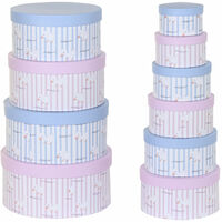 BOX 10 KARTON 37,5X37,5X18 PINK DUCKS Karton Material Farbe ROSA BLAU Familie BESTELLdetails