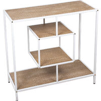 White Metall/Holzeingangstisch DM 80X35X80CMPOUR Alle Stile, um zu Hause eine Note zu verleihen