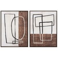 Set mit 2 Gemälden, 50 % handgemalt, 63 x 4 x 83 cm