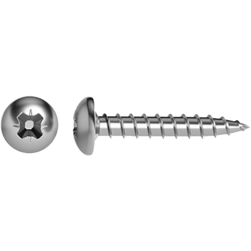 Vis agglo 4,5x50mm tête ronde Pz zingué  Viswood