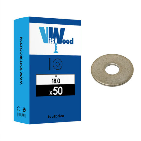 50 rondelles Ø 18mm type LL zingué - Viswood (1/5)
