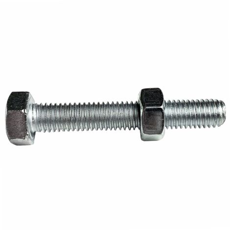 Boulon tête hexagonale Viswood finition zinguée Ø12 x 80 mm (lot de 10)