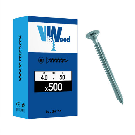 500 vis agglo 4x50mm fraisée Pz zingué Viswood