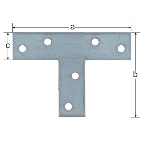 Connecteur plat en T 76x16 mm (1/2)