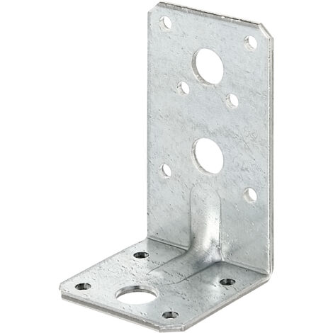 Lot de 25 équerres renforcées 50 x 90 x 50mm – Acier galvanisé Sendzimir – Pour applications construction et sécurité – Alberts
