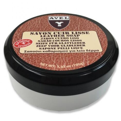 Savon nettoyant cuir lisse 100 ml – Enlève cires et salissures – Pour entretien cuir – Restauration et protection du cuir – Avel