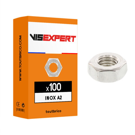 écrous hexagonaux filetage fin inox A2 - Vis Expert (1/5)