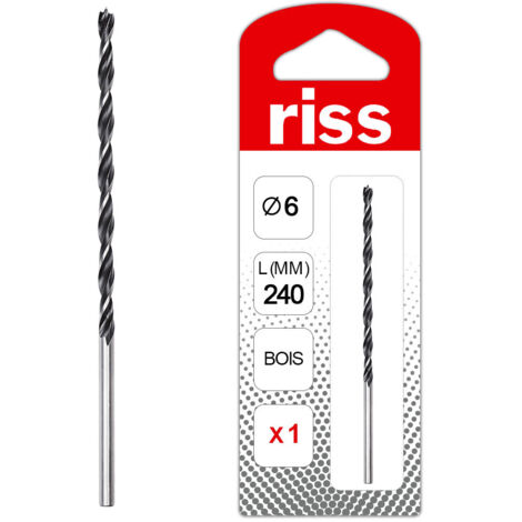 Foret à bois série longue Ø6 x 240mm - Riss (1/2)