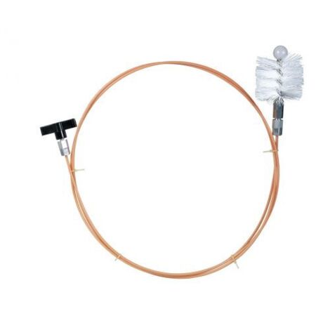 KIT SPAZZACAMINO 5 MT PER PULIZIA TUBO STUFA A PELLET CON SCOVOLO D 80 MM 29976