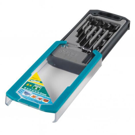 wolfcraft Punte per metallo HSS, forgiatura a rulli, Ø 2-8 mm, 6 pezzi I 7105000 I Per la foratura del metallo (1/4)