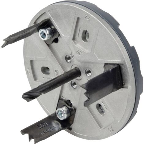 wolfcraft Sega a tazza regolabile per installazioni elettriche I 5983000 I Per la preparazione di installazioni elettriche nel cartongesso (1/5)