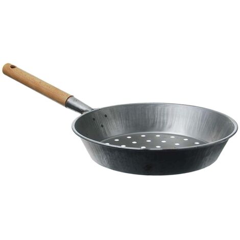 PADELLA PER CALDARROSTE CASTAGNE CON MANICO LEGNO Ø CM 26 (37912) (1/3)