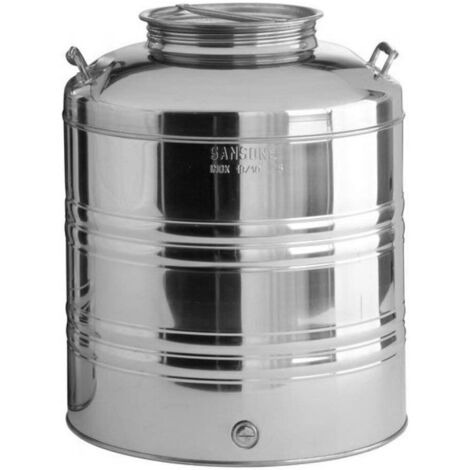 Fusto per Olio Sansone 10 lt Senza rubinetto in Acciaio Inox Contenitore Bidone