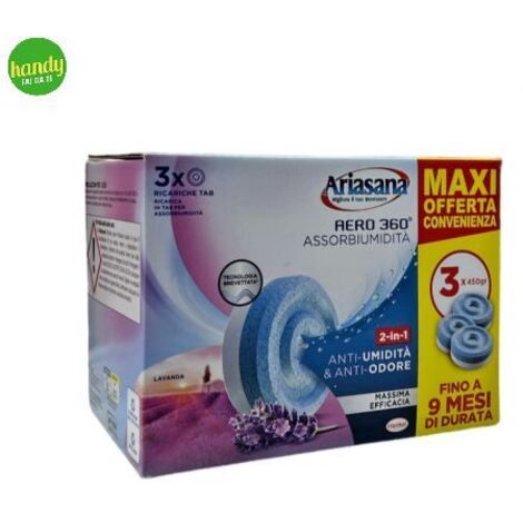 Ariasana Aero 360° Tripack Tab Lavanda 3x450gr