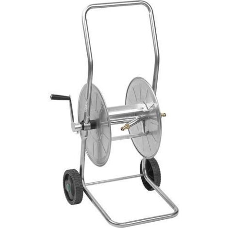 CARRELLO AVVOLGITUBO acqua GIARDINO zincato 50 mt -PAPILLON