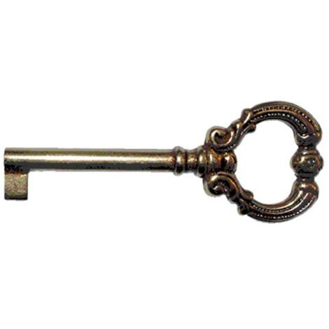 Chiave Mobili Antichi Antichizzata Metal Style ARTE POVERA Ottone 42 mm Restauro