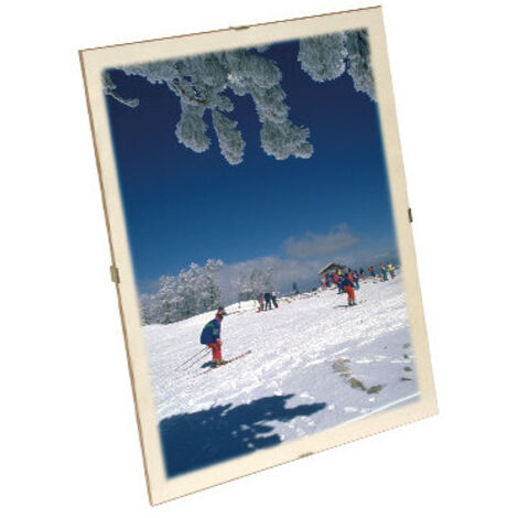 Cornice a giorno 35x50 cm – Plexiglass trasparente, Retro in MDF, Clip in metallo