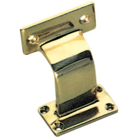 5BLISTER SUPPORTO OTTONE LUCIDO X CORRIMANO LEGNO DA AVVITARE