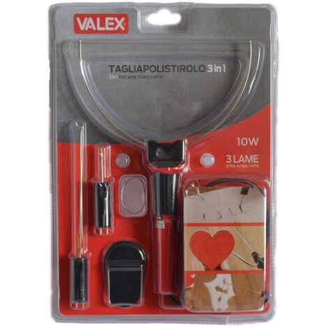 Taglia polistirolo elettrico a caldo ad arco con filo 2 punte 10w 1850546 valex