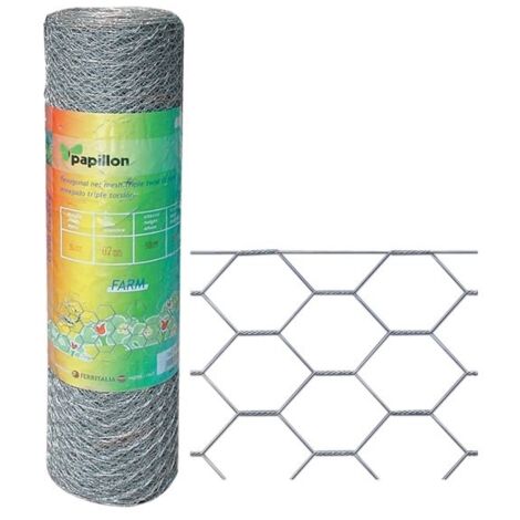 RETE PAPILLON FARM TRIPLA 25X3MM H100CM 25MT ZINCATA