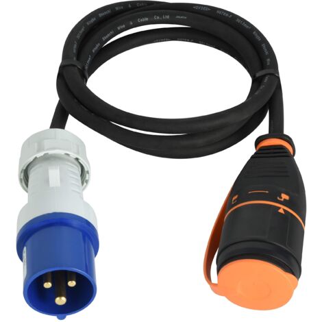 Electraline 01742 Prolunga Elettrica, Adattatore industriale CEE IP44 1.5M, Cavo H07RN-F 3G1.5 con Presa Electralock dotata di Meccanismo di Blocco che impedisce disconnessioni accidentali della spina