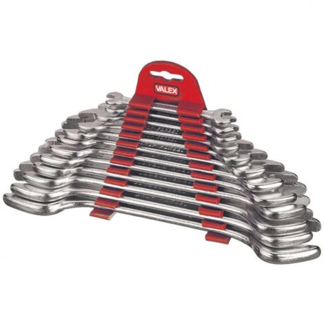Chiavi a forchetta Valex doppia serie 12pz con supporto 1460806 (1/6)