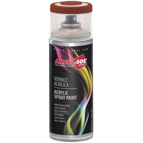 Bomboletta ambro-sol vernice spray 400ml acrilico ral 8002 marrone segnale