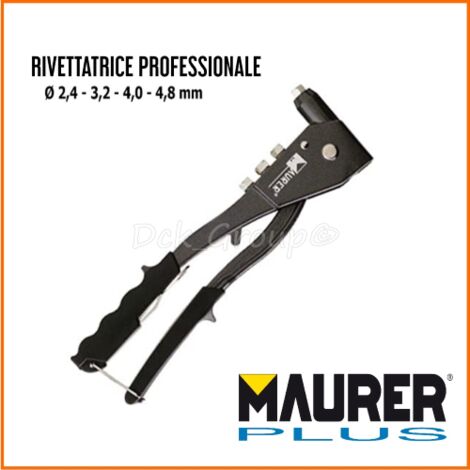 Rivettatrice Alluminio Professionale Maurer Plus Kit 4 Puntali (1/8)