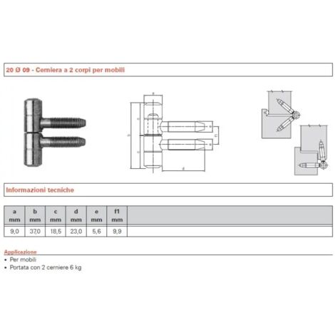 CERNIERA ANUBA SFS ART.20 OTTONATO   NS20OT  D.14 MM. OTTONATO