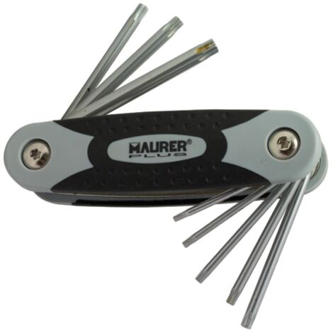 Chiavi Torx In Serie Maurer Plus 8 Pezzi (T9-40) Pieghevoli Cf. In Blister