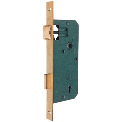 PATENT SERRATURA Q.8/90 OTTONATA DA 50 S/GACCIA. Prezzo per 1 pezzo. (1/2)