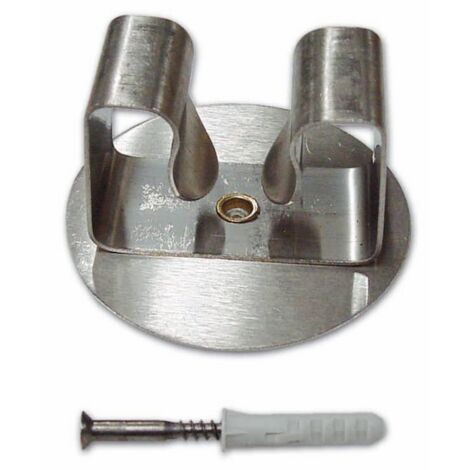 PORTASCOPA ADESIVO INOX - CF. BLISTER 1PZ (1/2)