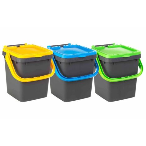 1PZ PATTUMIERA 20 L ECOPLUS CON MANIGLIA KIT 3 PEZZI