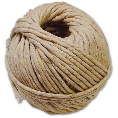Spago Canapa gomitolo x imballo Resa 220 mt./kg Misura 2,3/4 Peso 200gr conf 6pz
