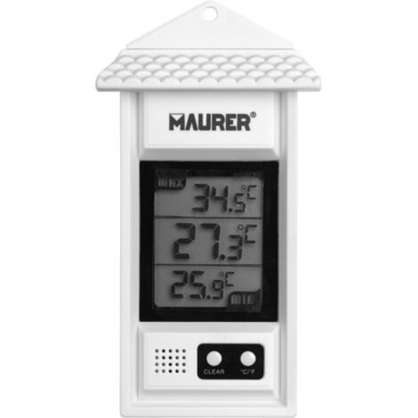 MAURER TERMOMETRO DA PARETE IN PVC DIGITALE MIN-MAX