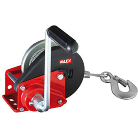 Verricello manuale 680 kg con fune 10m e gancio – Acciaio zincato – Per carichi pesanti in altezza – Tamburo diametro 4,5 cm – Valex (1/2)