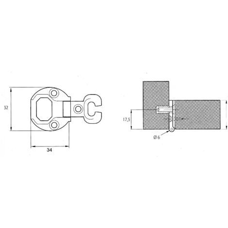 CERNIERE PER MOBILI ART.A0054 BRONZATA ANT. -CER75 (1/2)
