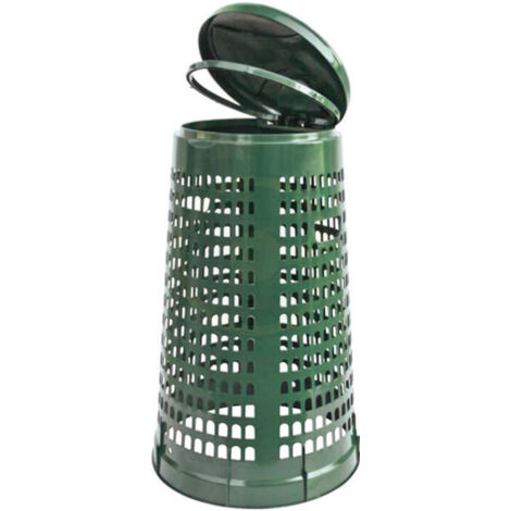 Pattumiera trespolo 110L verde – Dimensioni 51x38cm – Altezza 85cm – Per uso professionale e domestico – ICS (1/3)