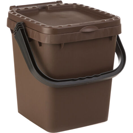 Pattumiera Ecoplus Con Maniglia 10 L Marrone - 12 Pz
