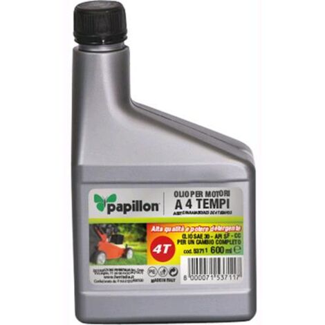 OLIO Lubrificante PER MOTORE 4T 600 ml PAPILLON per rasaerba, soffiatori
