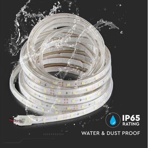 STRISCIA SMD3528 60 LED/M BIANCO FREDDO IP65 6400K                                                       - Luce FREDDA