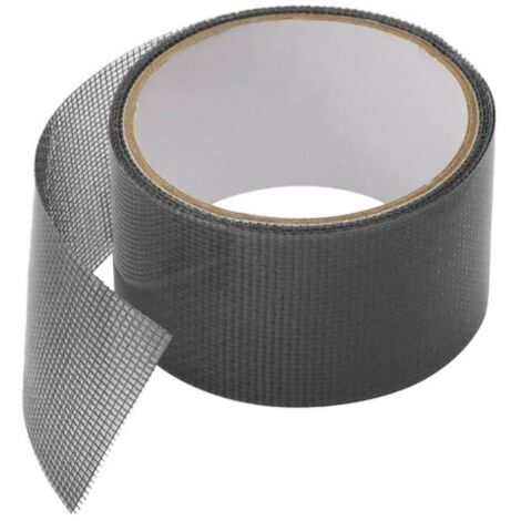 Kasart Nastro ripara rete adesivo per zanzariere cm 5 x 2 mt in fibra di vetro grigio (1/2)