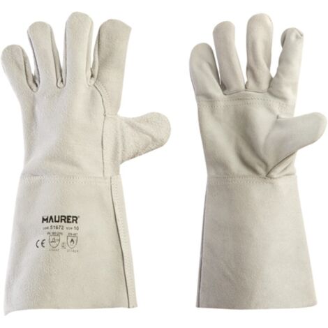 GUANTI LAVORO CROSTA "WELDING" 11" MAURER CON MANICHETTA