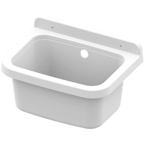 Pilozzo in Resina da Esterno 39x39 Lavabo con Sifone Piletta Lavatoio Lavanderia