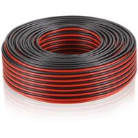 Electraline 10839 Cavo Hi-Fi 03VH-H per Altoparlanti, Sezione 2x0.75mm, 50 mt, Nero/Rosso