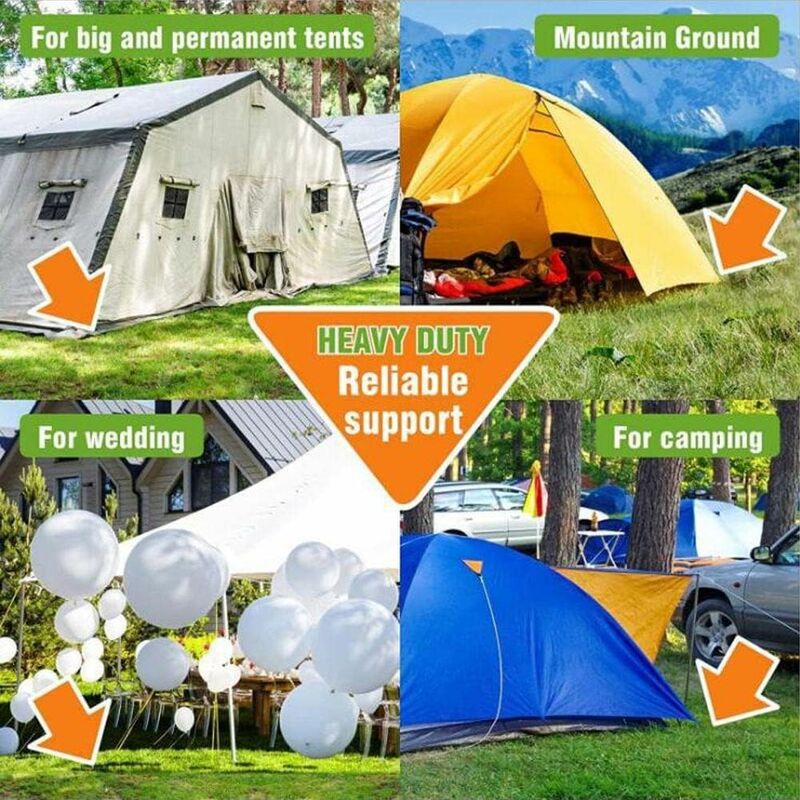 Pack De 50 Piquets De Tente Alu 7 Pouces – Pour Trampoline, Abri – Neuf