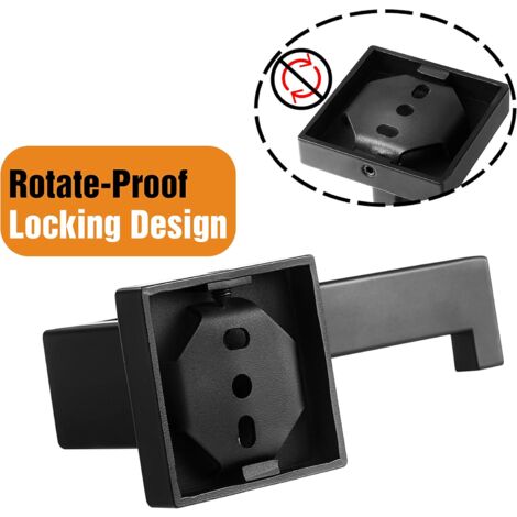 Porte Papier Toilette Noir, Acier INOX Porte Rouleau Support Papier Toilette pour Salle De Bain et Cuisine (Carré)