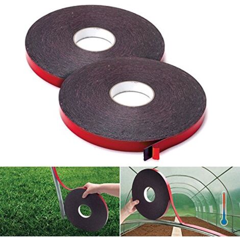 2 pièces de ruban en mousse résistant à la chaleur et conducteur de chaleur pour cerceaux de serre de jardin 20mm  20m