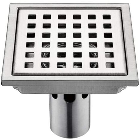 Siphon De Sol INOX 1 Pcs en Acier Inoxydable Drain15Cm  15Cm Filtre Carré Déodorant Anti Retour Fuite d'eau 15Cmb