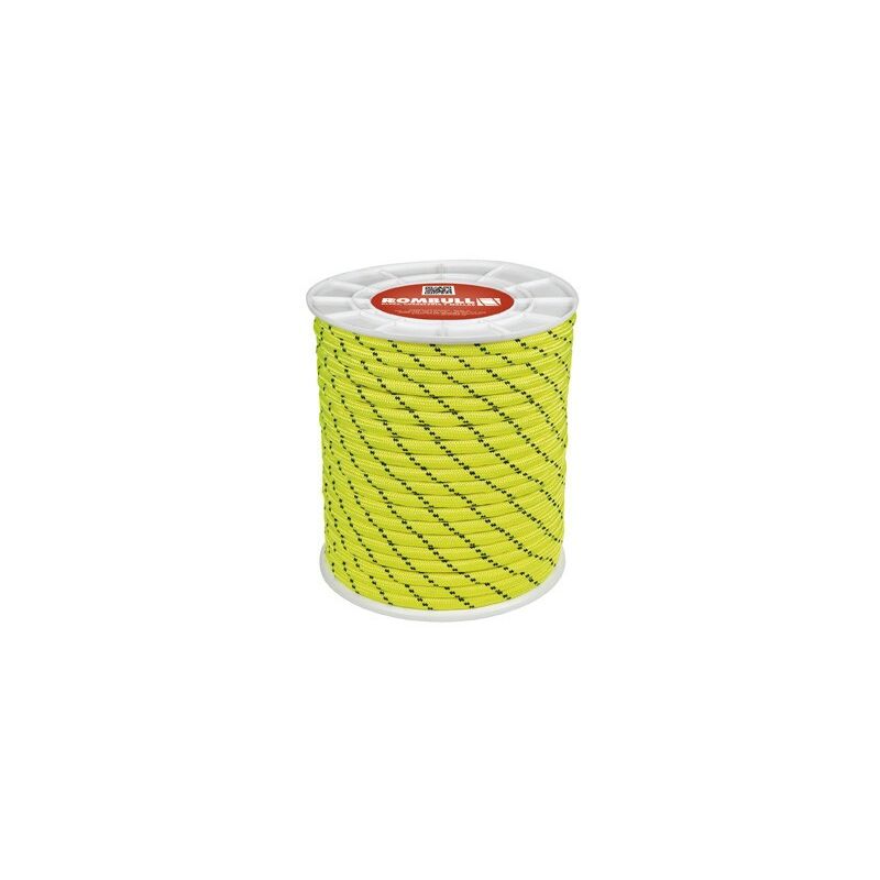 CORDA IN POLIESTERE INTRECCIATA CON ANIMA Ø 8 MM 25 MT GIALLO FLUORESCENTE  - 420412002250